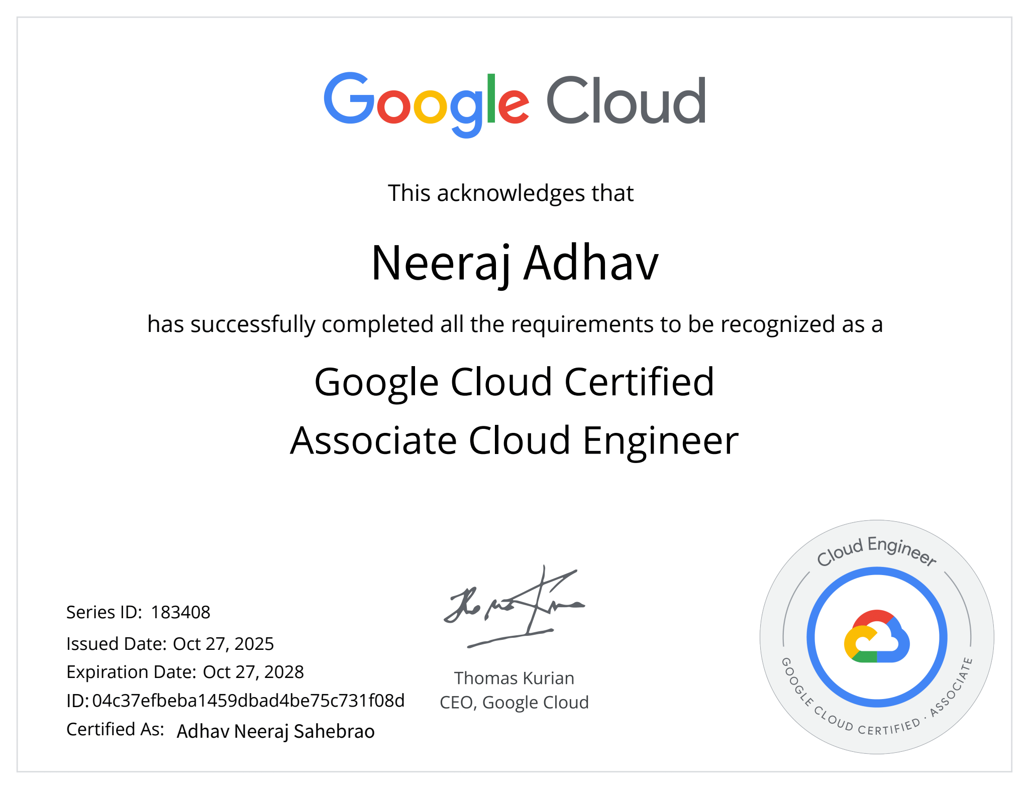 GCP - Associate Cloud Engineer image